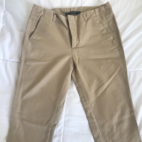 Zara Basics Tan Slacks - Picture 2 of 6